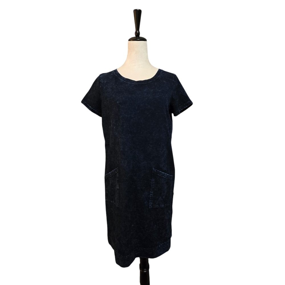 Jane and Delancey Blue Sheath Dress for Casual Work with Short Sleeves